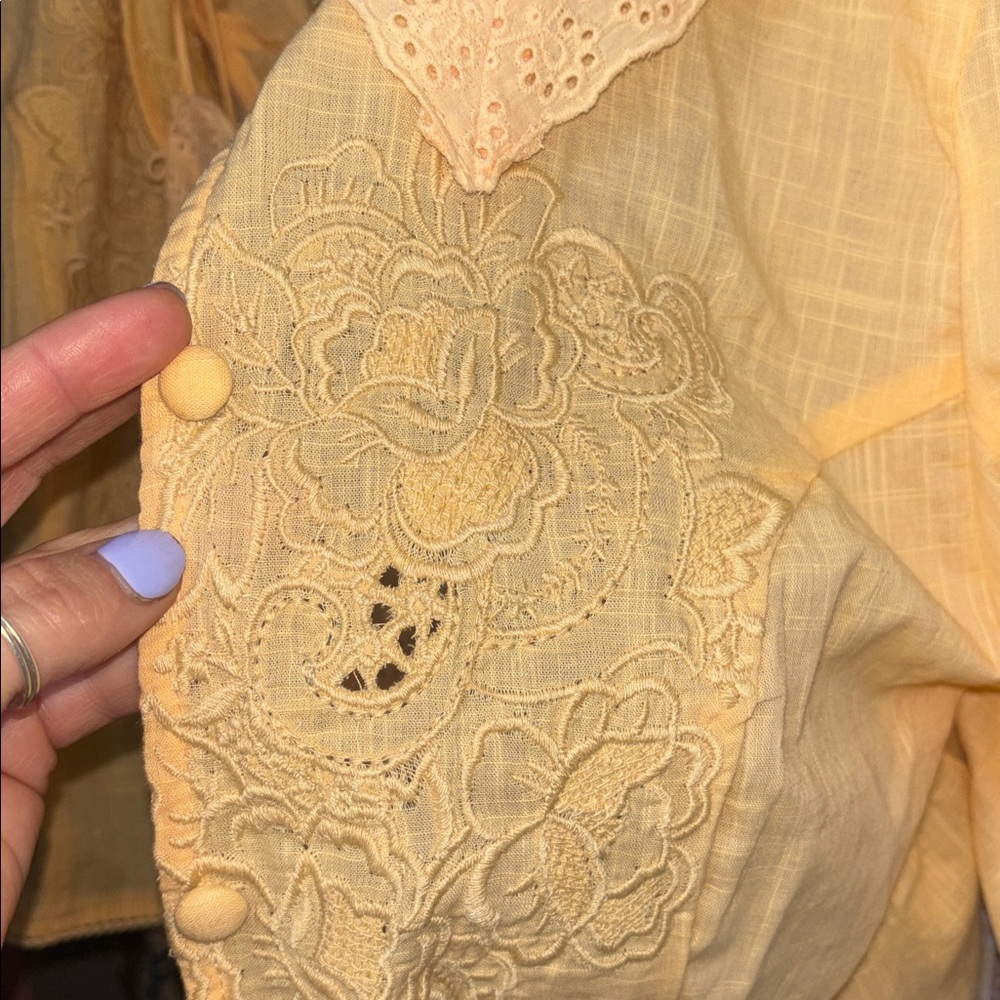 Free People tea Yellow Slip Midi Dress/cardigan - Picture 3 of 4